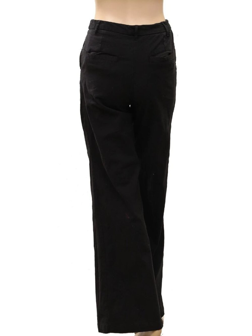 Anthropologie Maeve High-Waisted Wide-Leg Trousers Pants Black S-4 290547